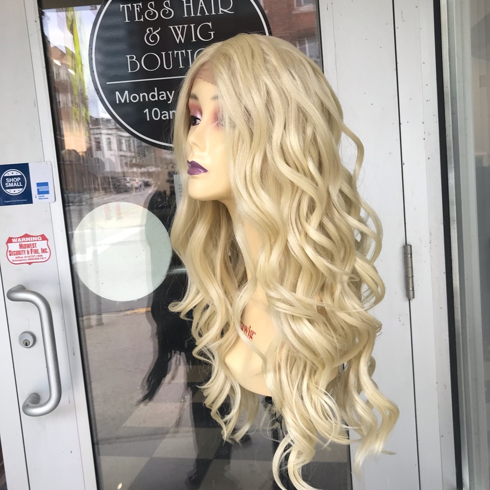 Wig Deep Wave 613 Long Wavy Wig Human hair Blende - Picture 3 of 8